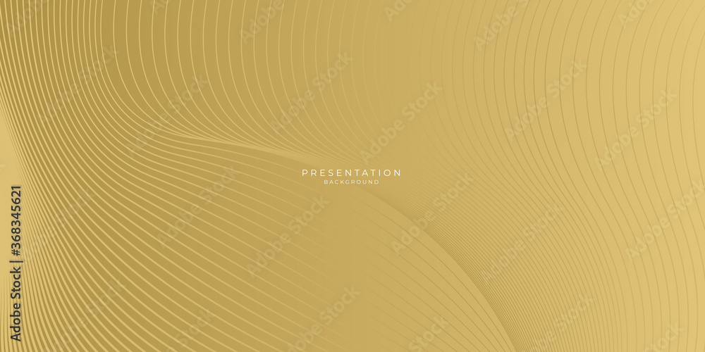 Abstract gold wavy on white background with golden color smooth curves ...