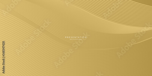 Abstract geometric shape white gold background with light and shadow 3D layered for presentation design.