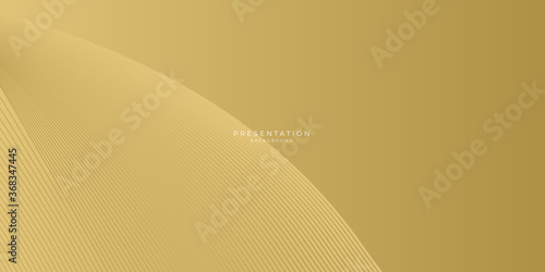 Abstract geometric shape white gold background with light and shadow 3D layered for presentation design.
