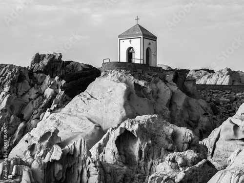 La Cappella della Madonnetta vista dalla barca durante una gita a La Maddalena, Sardegna, Italia. photo