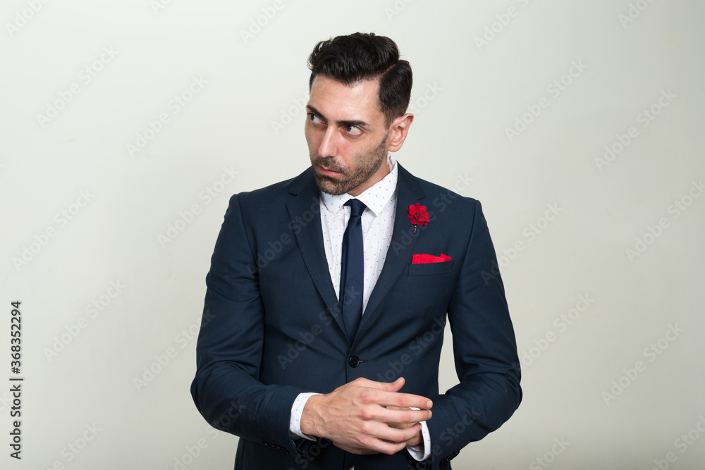 Portrait of handsome bearded businessman in suit Portrait of handsome bearded businessman in suit