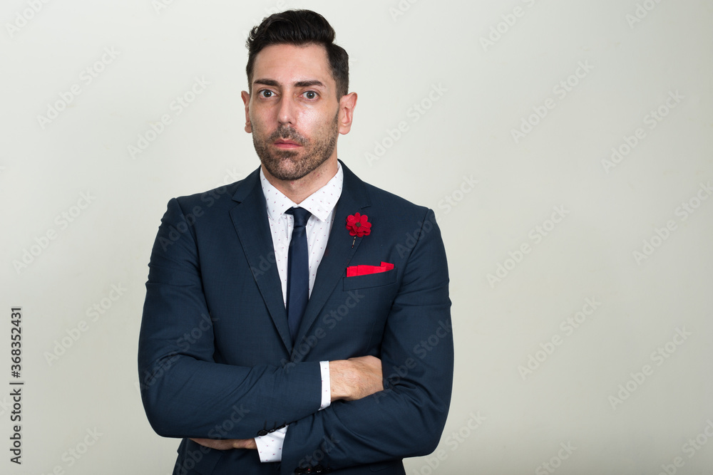 Portrait of handsome bearded businessman in suit Portrait of handsome bearded businessman in suit