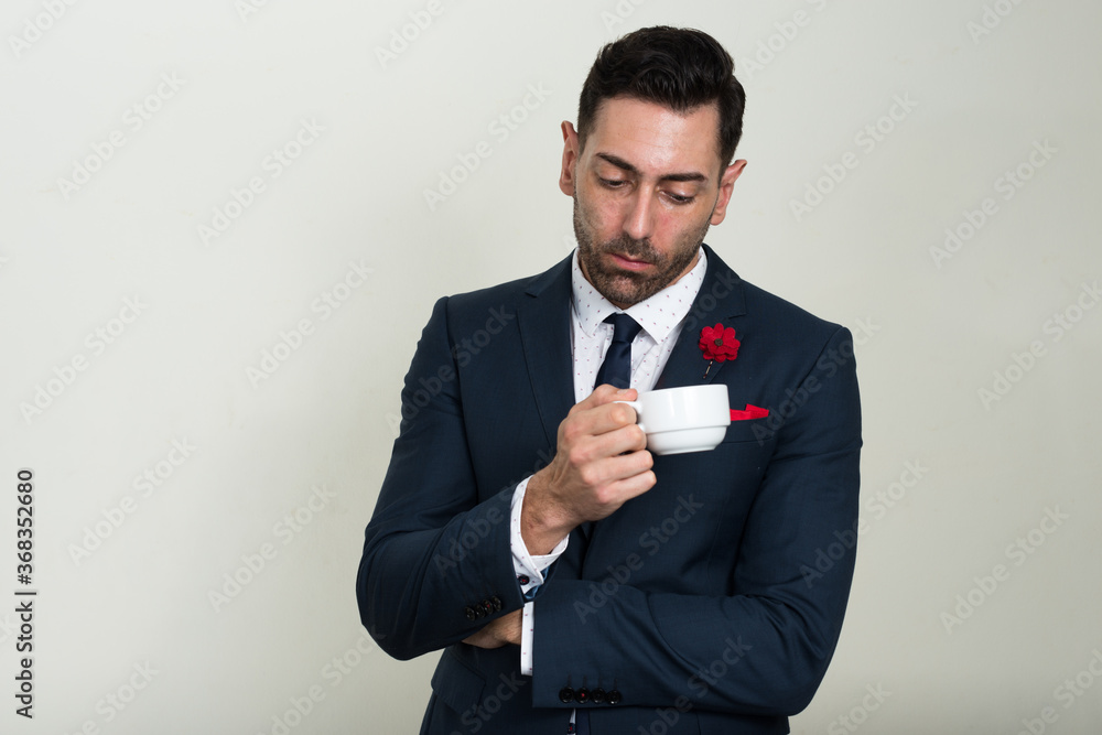 Portrait of handsome bearded businessman in suit Portrait of handsome bearded businessman in suit