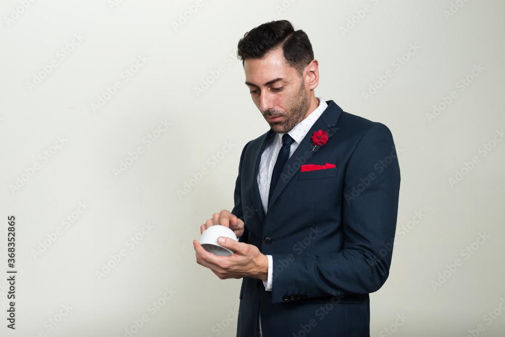 Portrait of handsome bearded businessman in suit Portrait of handsome bearded businessman in suit