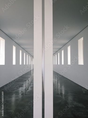 Fototapeta Naklejka Na Ścianę i Meble -  modern corridor with windows