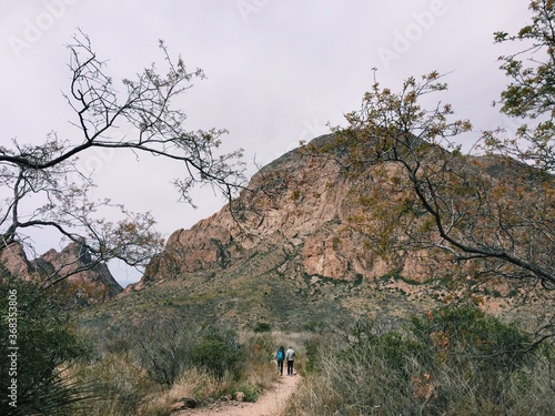 hiking in the mountains