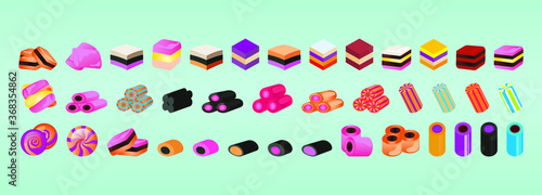 set of cartoon candy. stock vector illustration