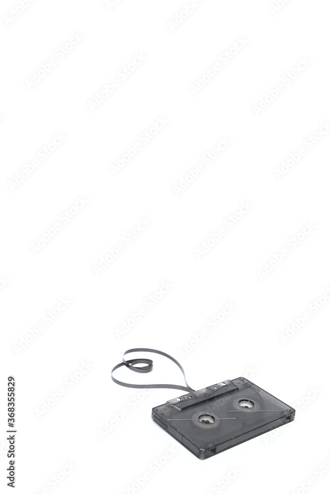 Fototapeta premium tape cassette on a white background