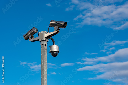 Security cameras watching from above
