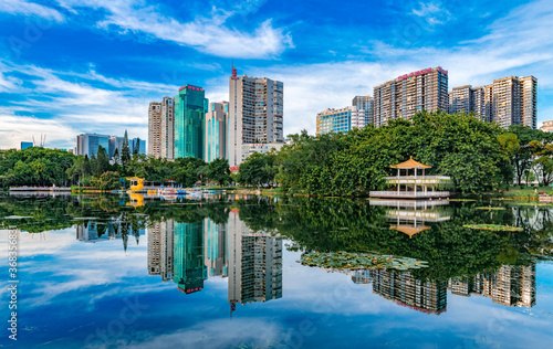 Urban Environment of Lizhi Park, Shenzhen City, Guangdong Province, China