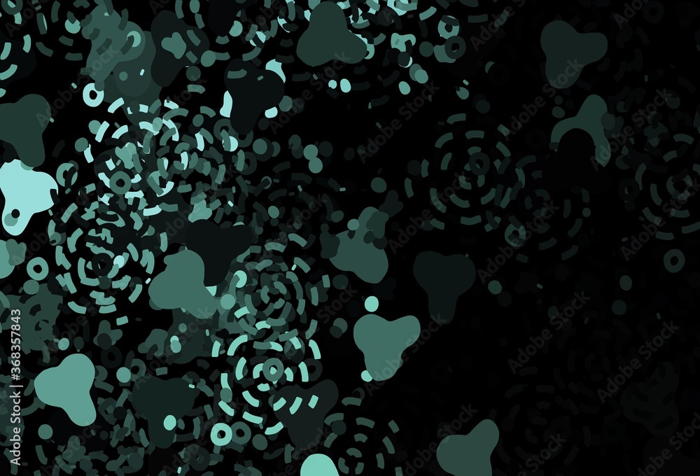 Dark Green vector template with chaotic shapes. Dark Green vector template with chaotic shapes.