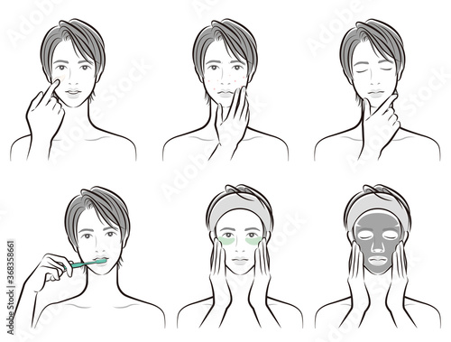 男性の表情のイラスト