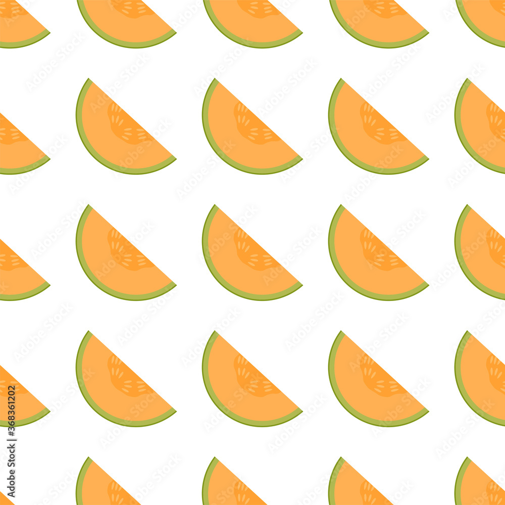 Melon. Seamless Vector Pattern