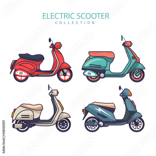 Flat electric scooter collection