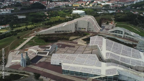 Ciudad de la Cultura in Santiago de Compostela,Spain. Aerial Drone Footage