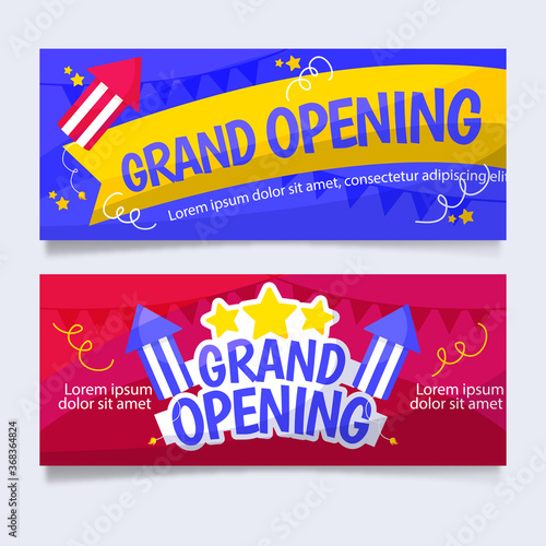 Flat inauguration banners