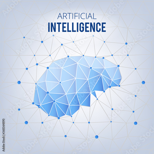 Abstract artificial intelligence background photo
