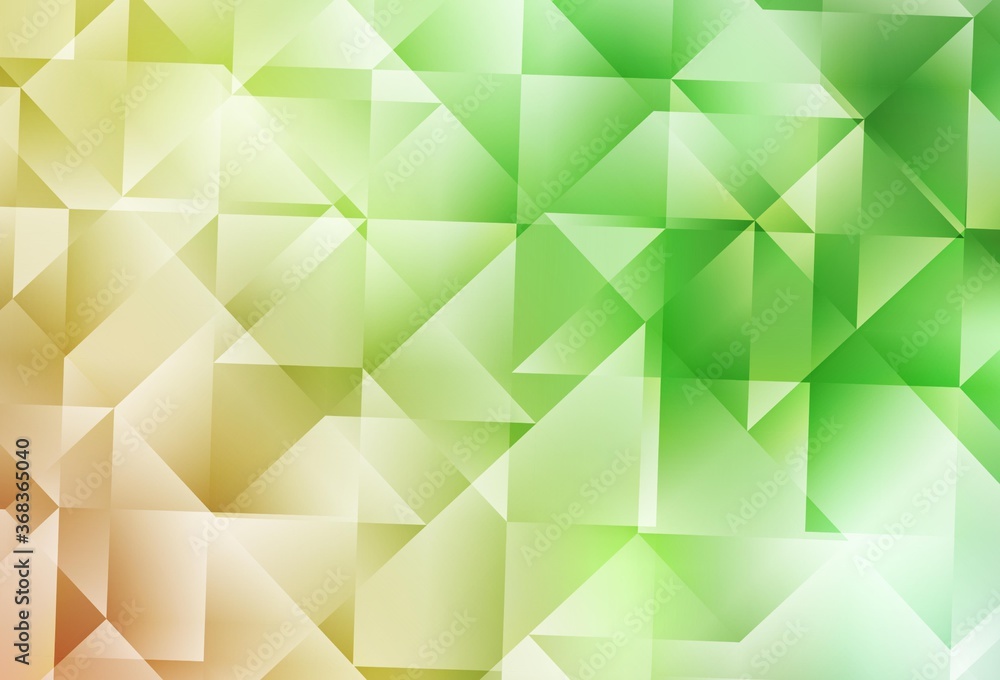 Fototapeta premium Light Green, Red vector shining triangular layout.