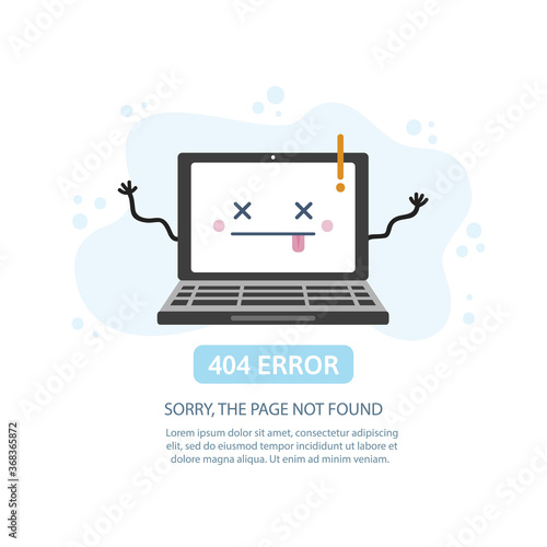 404 error concept with laptop