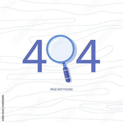 404 error design with magnifying glass