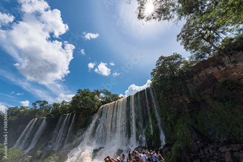 Towering streams, Iguazu Falls, Misiones, Argentina