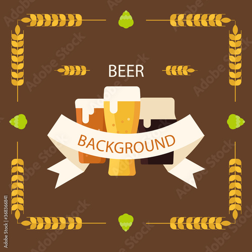 Flat beer background