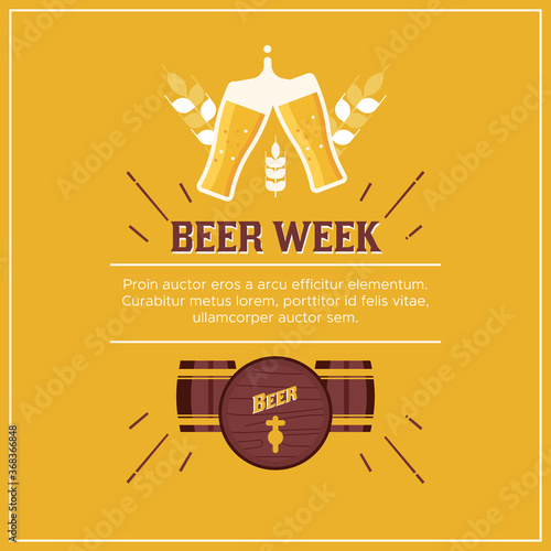 Yellow beer background