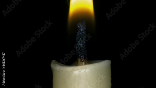 burning candle close up
