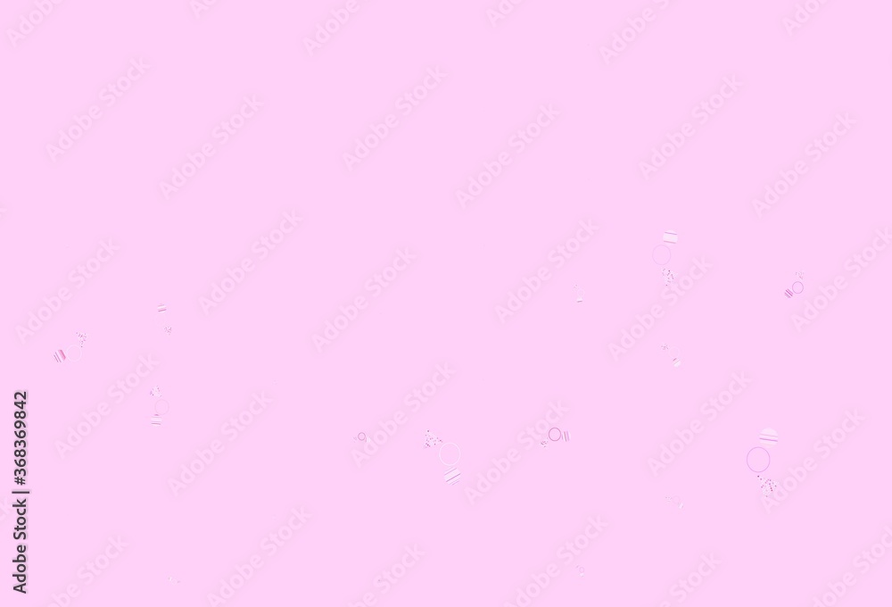 Light Pink, Red vector background with triangles, circles. Light Pink, Red vector background with triangles, circles.