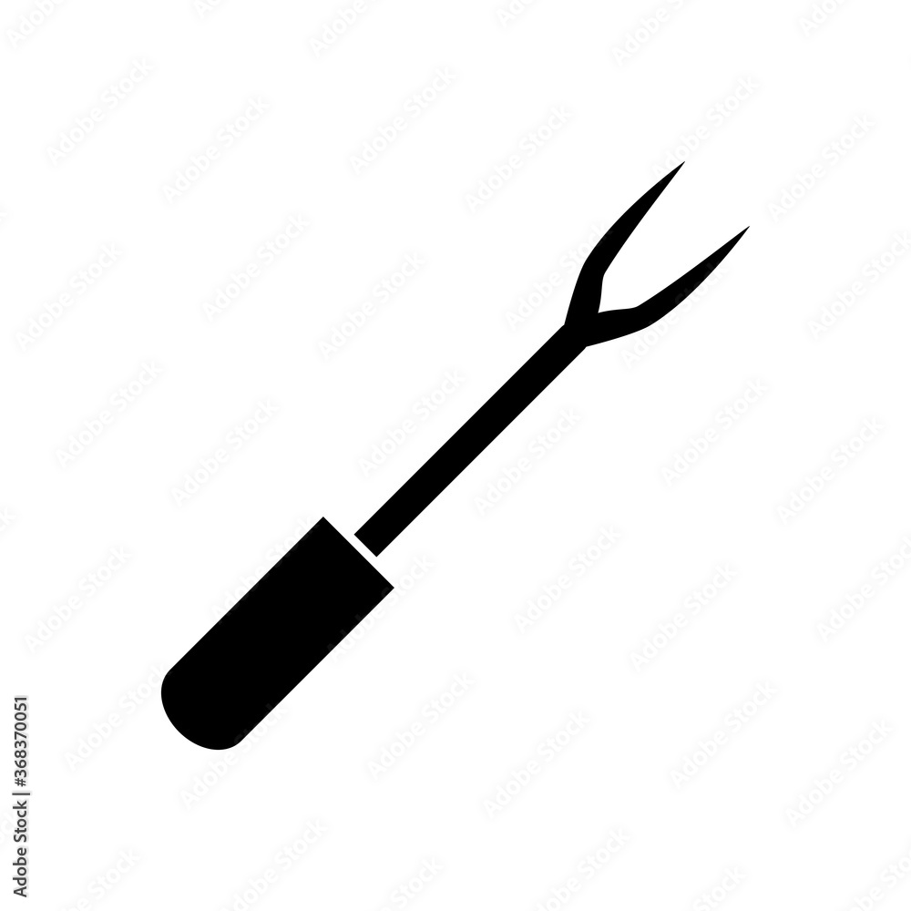 Obraz premium barbecue fork icon vector symbol template