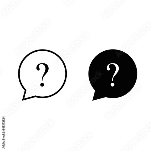 question and answer marks icon vector - illustration