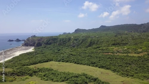 Aerial Shot from Niutoushan Green Island Taitung  Taiwan photo