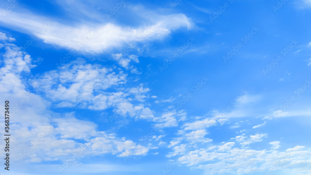 blue sky with beautiful natural white clouds	
