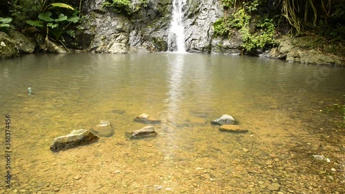 ThanThip Waterfall, waterfall in deep forest near Mekong river. Nong Khai province Thailand. photo