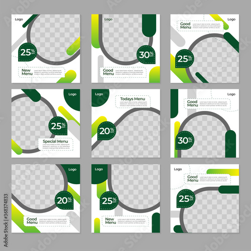 Restaurant food social media banner post design template