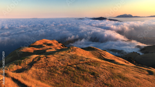 Mission Peak Sunrise with Morning Clouds