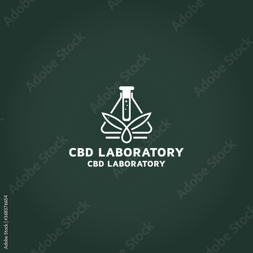 cbd hemp laboratory Vector logo design template idea and inspiration