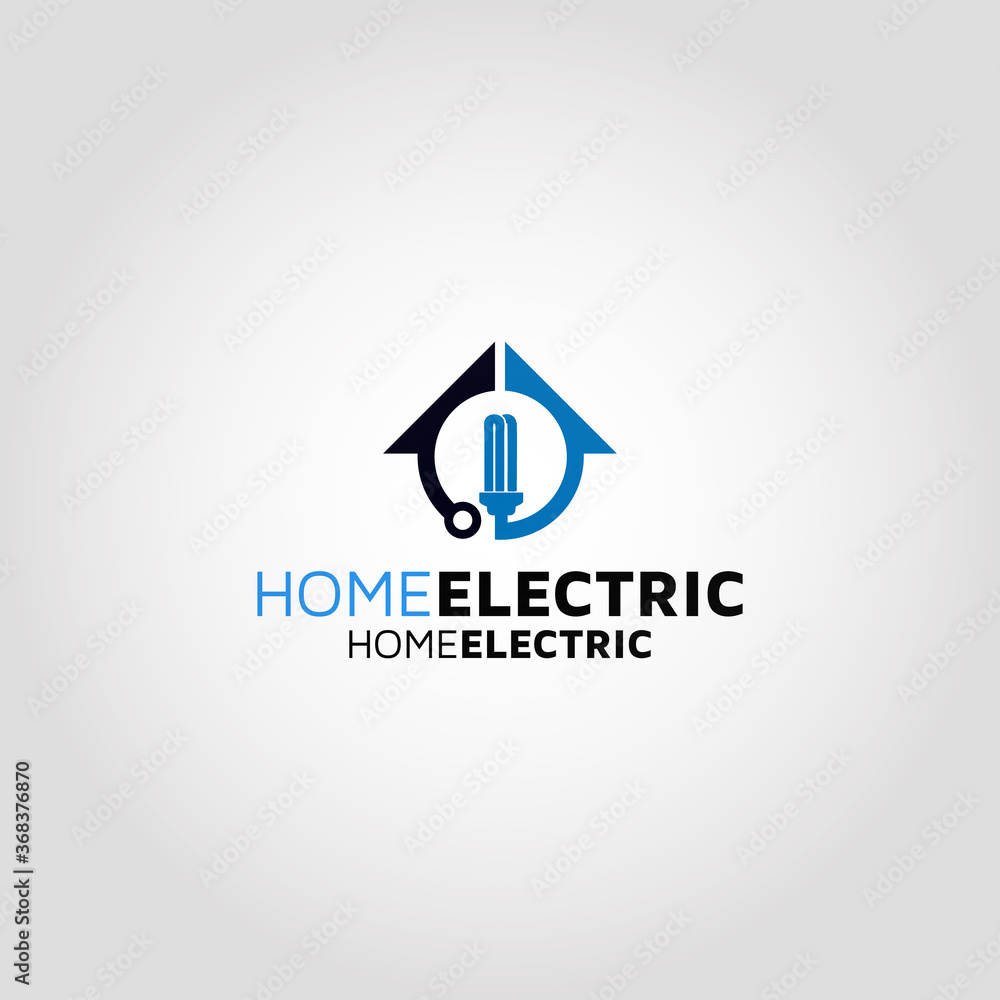 Home Electric Vector logo design template idea and inspiration Home Electric Vector logo design template idea and inspiration