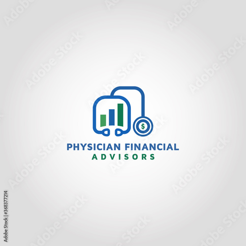 Physician financial Advisors logo design template idea and inspiration