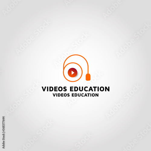 videos Education logo design template idea and inspiration