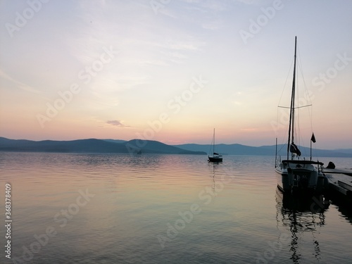 Yachts on Lake Turgoyak