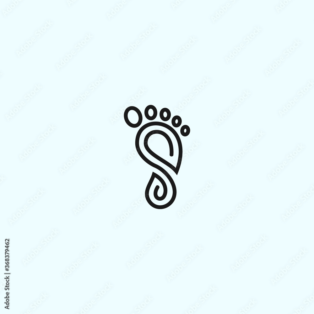letter s with feet logo design vector silhouette illustration letter s with feet logo design vector silhouette illustration