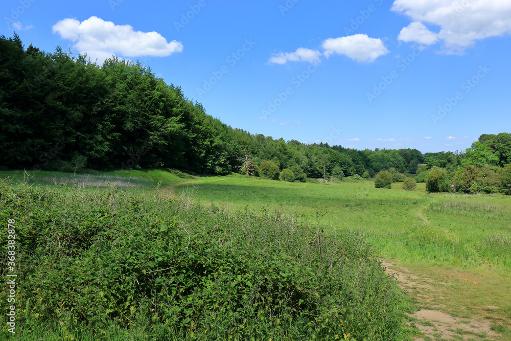 A footpath through the countryside in Westerham A footpath through the countryside in Westerham