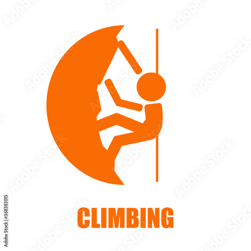 Climbing. Colored icon.