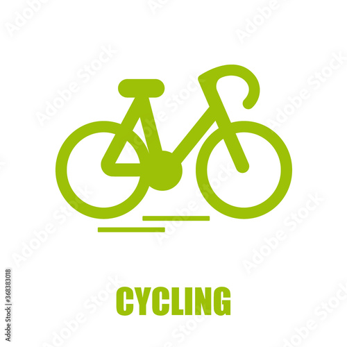 Cycling. Colored icon.