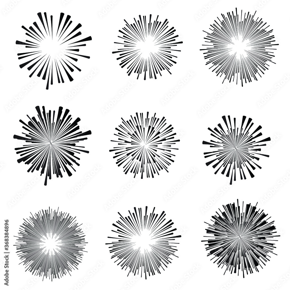 Radial speed Lines in Circle Form for comic books . fireworks Explosion background . Vector Illustration . Starburst
round Logo . Circular Design element . Abstract Geometric star rays . Sunburst . Radial speed Lines in Circle Form for comic books . fireworks Explosion background . Vector Illustration . Starburst
round Logo . Circular Design element . Abstract Geometric star rays . Sunburst .