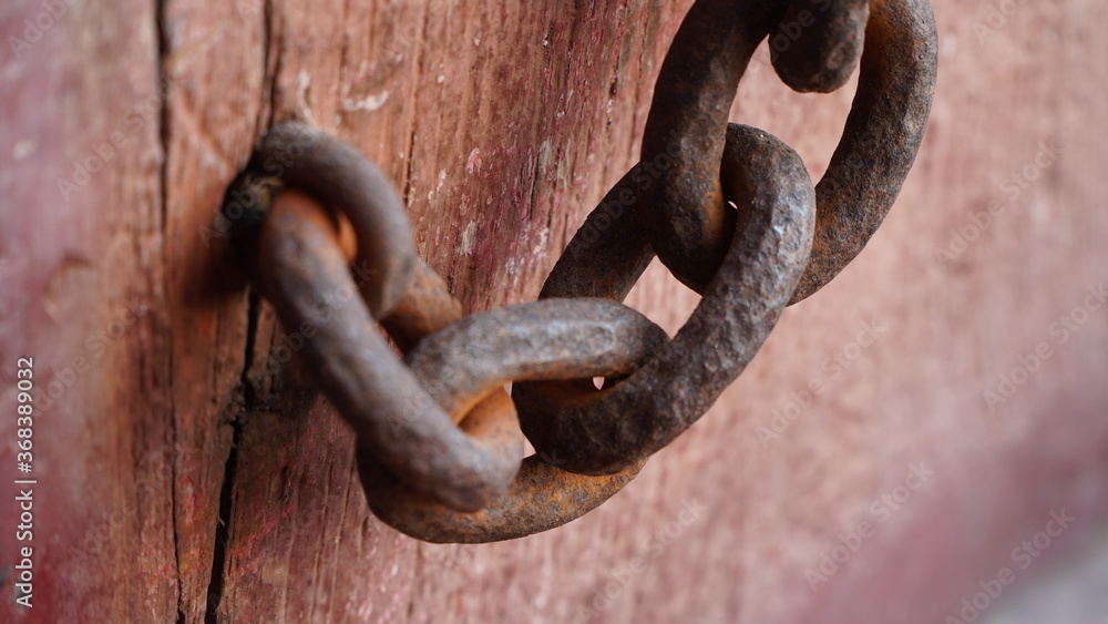 Texture of a thick and powerful rust chain Texture of a thick and powerful rust chain