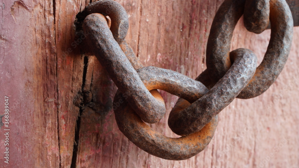 Texture of a thick and powerful rust chain Texture of a thick and powerful rust chain