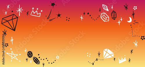 ハロウィンのイラスト フレーム素材 ベクターデータ