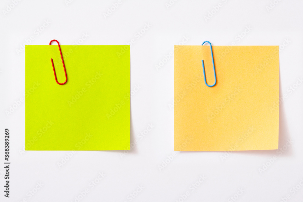 Memo notes with paper clip
Memo notes with paper clip